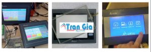Thiết bị màn hình HMI Xinje đang trong quá trình đang được sửa chữa tại TRAN GIA