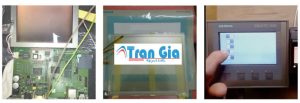 Thiết bị màn hình HMI Xinje đang trong quá trình đang được sửa chữa tại TRAN GIA