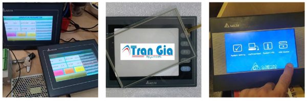 Một số hình ảnh đang trong quá trình sửa màn hình HMI tại TRAN GIA