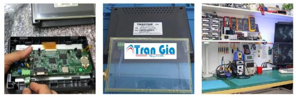 Một số hình ảnh đang trong quá trình sửa màn hình HMI tại TRAN GIA