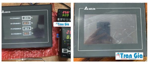 Một số hình ảnh đang trong quá trình sửa màn hình HMI tại TRAN GIA