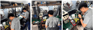 Hình ảnh sửa biến tần đang trong quá trình sửa chữa tại Trần Gia Automation