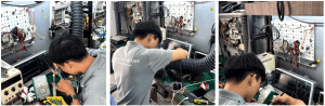 Hình ảnh sửa biến tần đang trong quá trình sửa chữa tại Trần Gia Automation