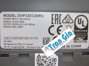 Bộ lập trình PLC Delta DVP32EC00R3 16 In/16 Out Relay 220VAC