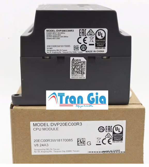 Bộ lập trình PLC Delta DVP20EC00R3 12 In/8 Out Relay 220VAC