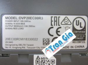 Bộ lập trình PLC Delta DVP20EC00R3 12 In/8 Out Relay 220VAC