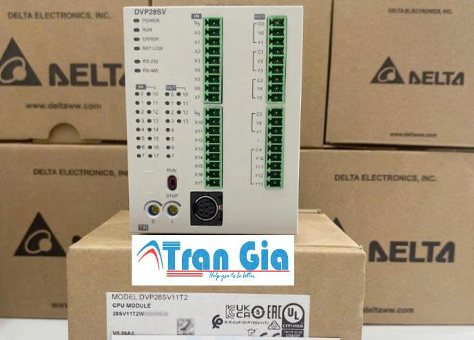Bộ lập trình PLC Delta DVP28SV11R 16 In/12 Out Relay 24VDC
