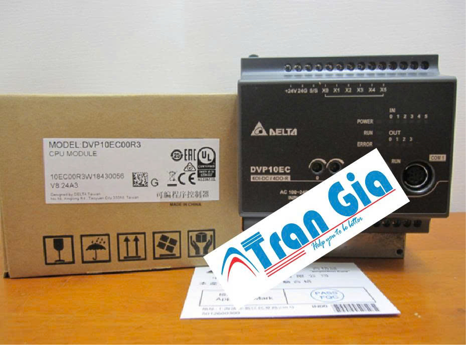 Bộ lập trình PLC Delta DVP10EC00R3 6 In/4 Out Relay 220VAC