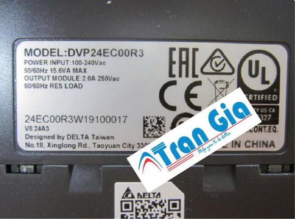 Bộ lập trình PLC Delta DVP24EC00R3 12 In/12 Out Relay 220VAC