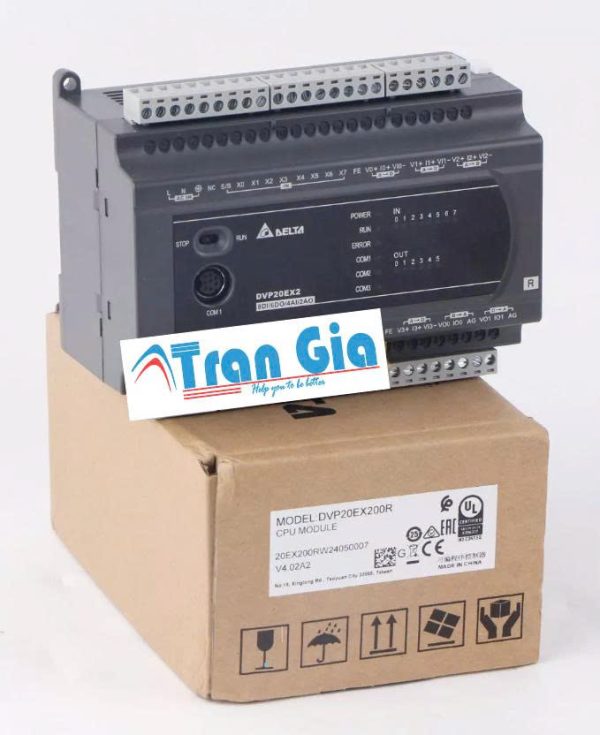 Bộ lập trình PLC Delta DVP20EX200R 8 In/6 Out Relay 220VAC