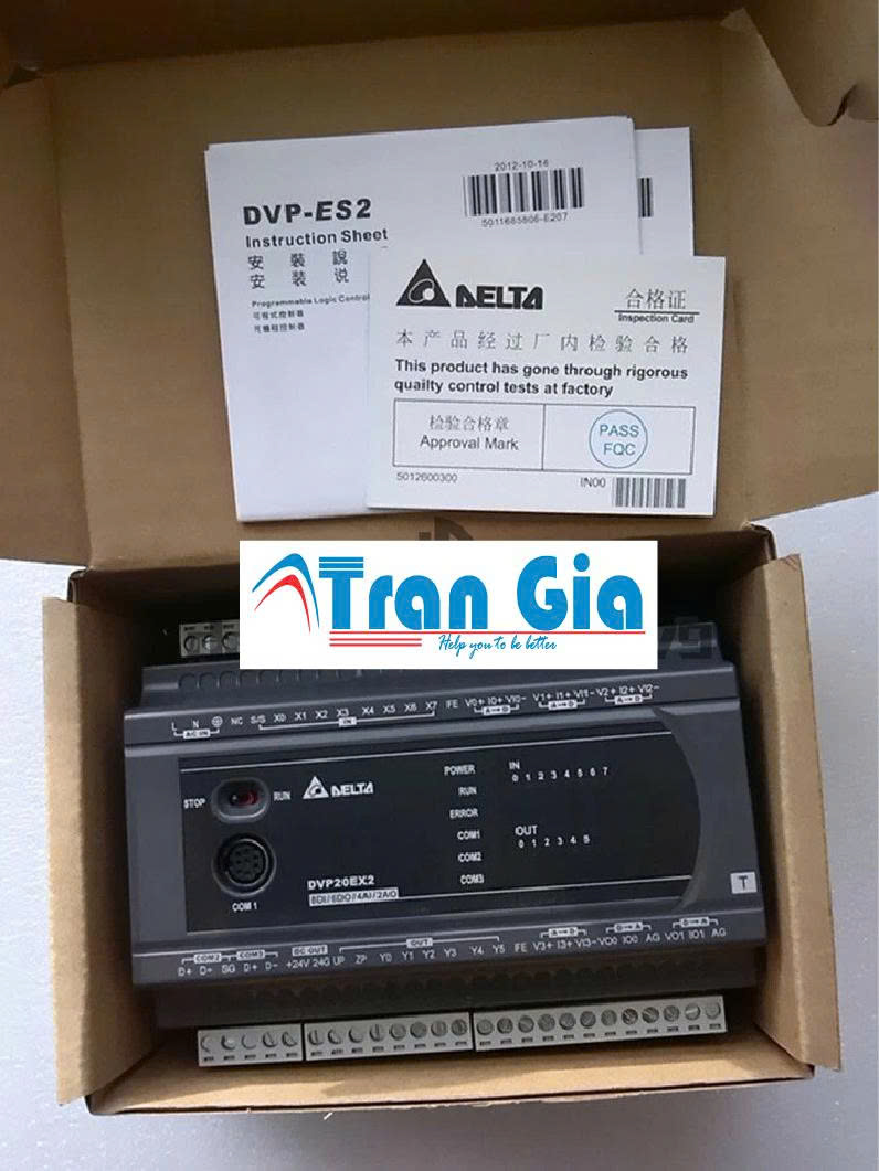 Bộ lập trình PLC Delta DVP20EX200T 8 In/6 Out Transistor 220VAC