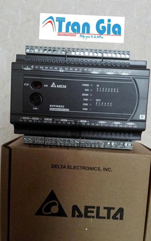 Bộ lập trình PLC Delta DVP20EX200T 8 In/6 Out Transistor 220VAC