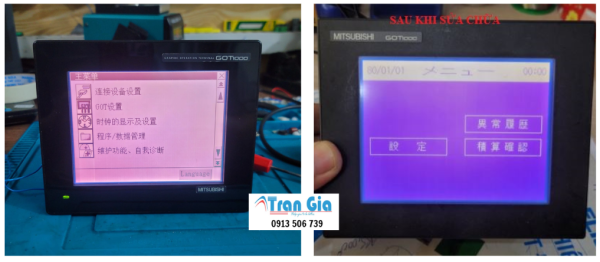 Trung tâm sửa màn hình HMI Mitsubishi, thay thế linh kiện chính hãng