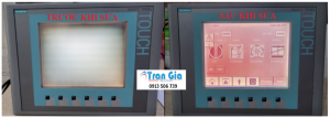 Hình ảnh màn hình HMI đang được sửa tại Trần Gia Automation