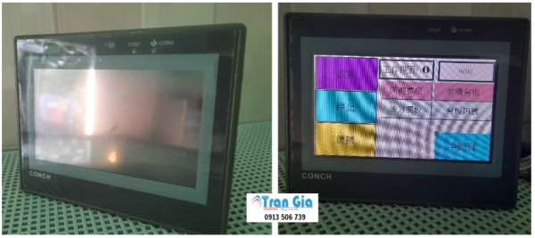 Chuyên sửa màn hình HMI Conch báo lỗi , Nhận Sửa HMI Conch bấm bị đơ linh kiện chính hãng