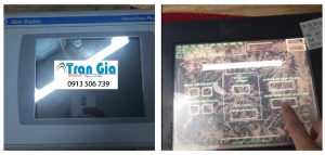 Hình ảnh màn hình HMI đang được sửa tại Trần Gia Automation