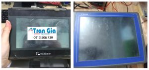 Hình ảnh màn hình HMI đang được sửa tại Trần Gia Automation