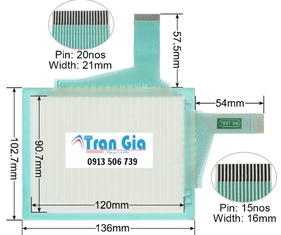 Tấm cảm ứng màn hình cảm ứng công nghiệp 5.7 inch KEYENCE VT3-Q5M