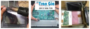 Dưới đây là một số hình ảnh màn hình HMI đang trong quá trình sửa chữa tại TRAN GIA