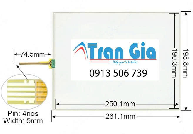 Tấm Cảm Ứng Công Nghiệp 12.1 Inch N010-1201-X901 giá cả phải chăng bảo hành 3 tháng