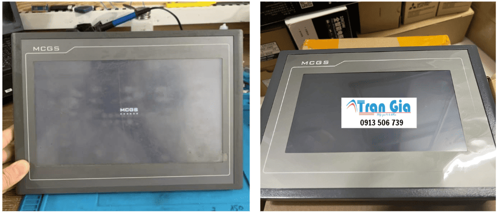 Công ty chuyên thay linh kiện, sửa màn hình cảm ứng HMI MCGS cho máy nhồi xúc xích EPC7062DL Serial:4580 lỗi màn hình bị đơ, liệt cảm ứng với kinh nghiệm lâu năm