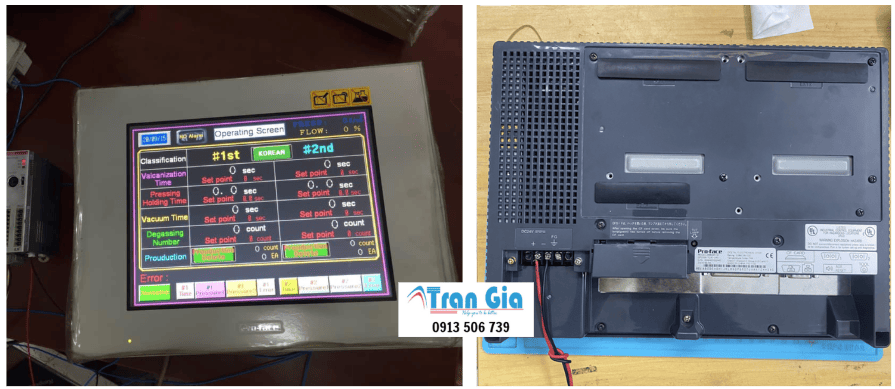 Công ty chuyên bảo hành, sửa màn hình Pro-face ( GP2500-TC11 ) Model: 3180021-01 Serial: 0389 MT trạng ban đầu: Lỗi nguồn, bị ố bảo hành toàn quốc