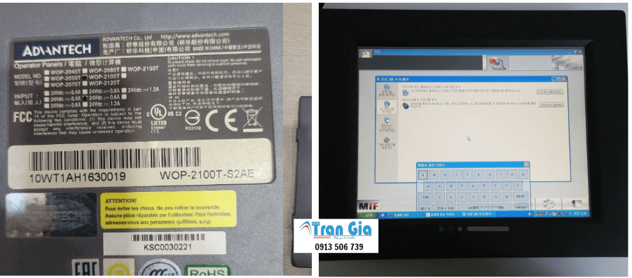 Thay thế linh kiện, sửa bo mạch màn hình HMI Advantech nhanh chóng trong ngày, sửa gấp