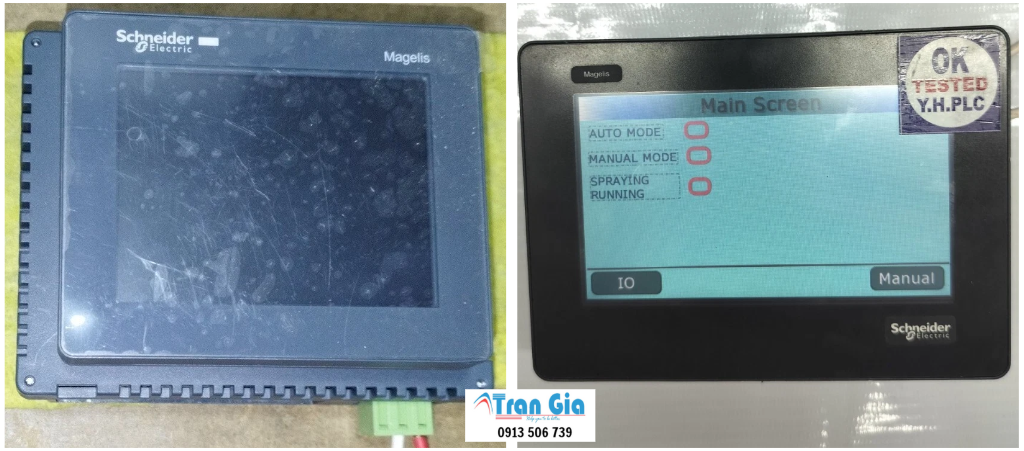 Chuyên bảo hành, sửa màn hình HMI Schneider 10 INCH HMIGXU5512 Serial 0207 Lỗi mất hiển thị, còi bíp liên tục xử lý nhanh trong ngày