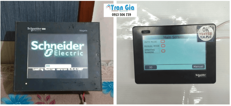 Thay linh kiện, bảo hành, sửa chữa màn hình HMI Schneider không hiển thị, bấm không ăn giá rẻ bảo hành dài hạn