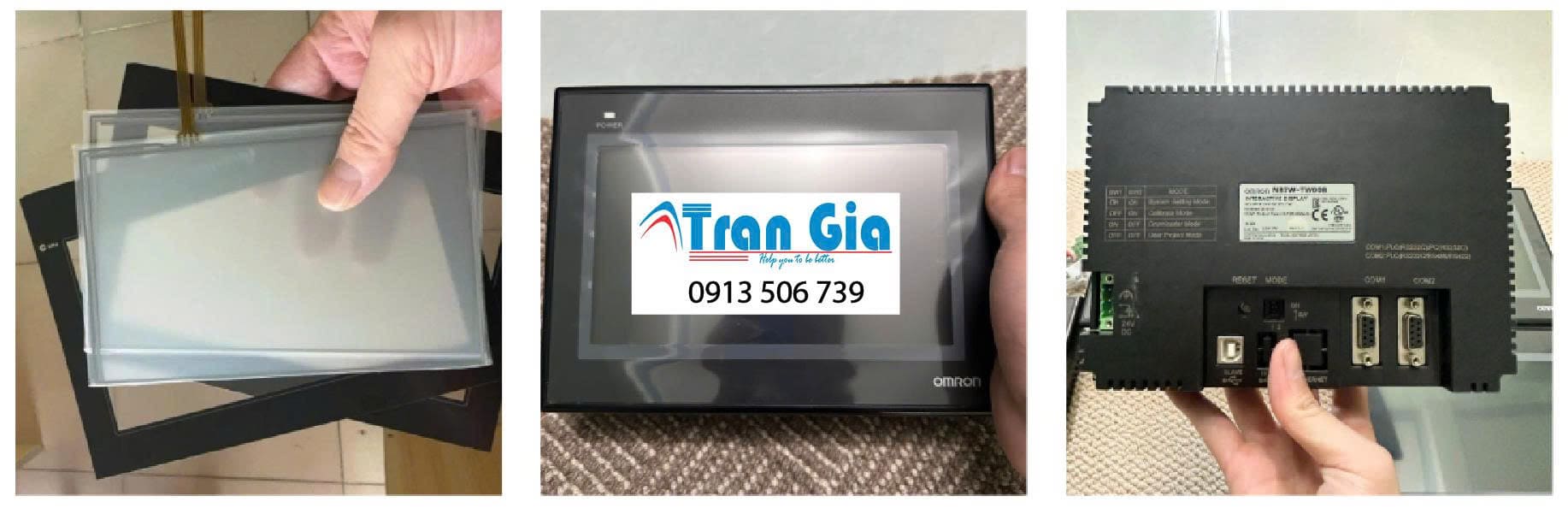 Thay linh kiện, sửa màn hình cảm ứng HMI OMRON Model: NS5-MQ10-V2 Serial: 4040 bị liệt cảm ứng, hiển thị chập chờn uy tín
