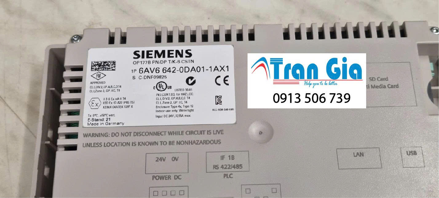 Chuyên cung cấp màn hình HMI Siemens OP177B 6AV6642-0DA01-1AX1 bảo hành 12 tháng