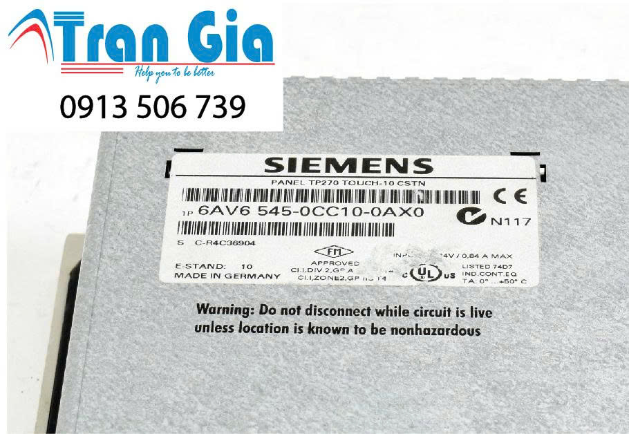 Chuyên cung cấp màn hình cảm ứng HMI Siemens 6AV6545-0CC10-0AX0 bảo hành 12 tháng