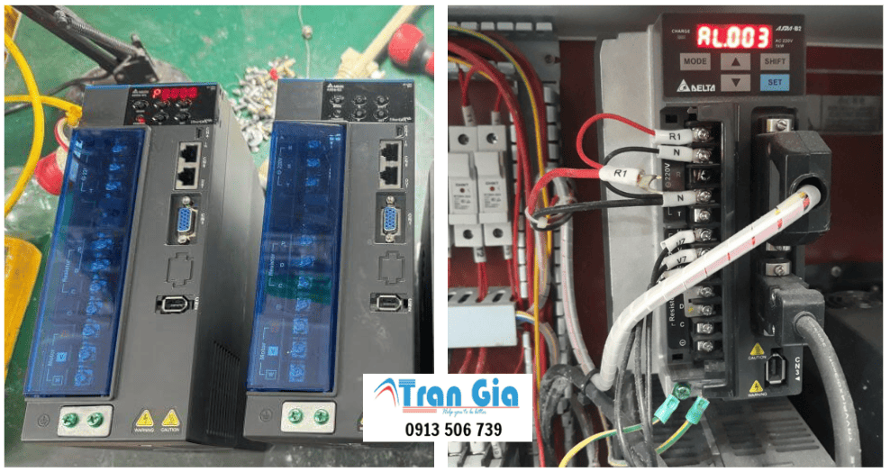 Địa chỉ sửa chữa servo Delta tận nơi lỗi quá dòng, Quá Tải, lỗi không lên nguồn, quá tốc độ uy tín nhất