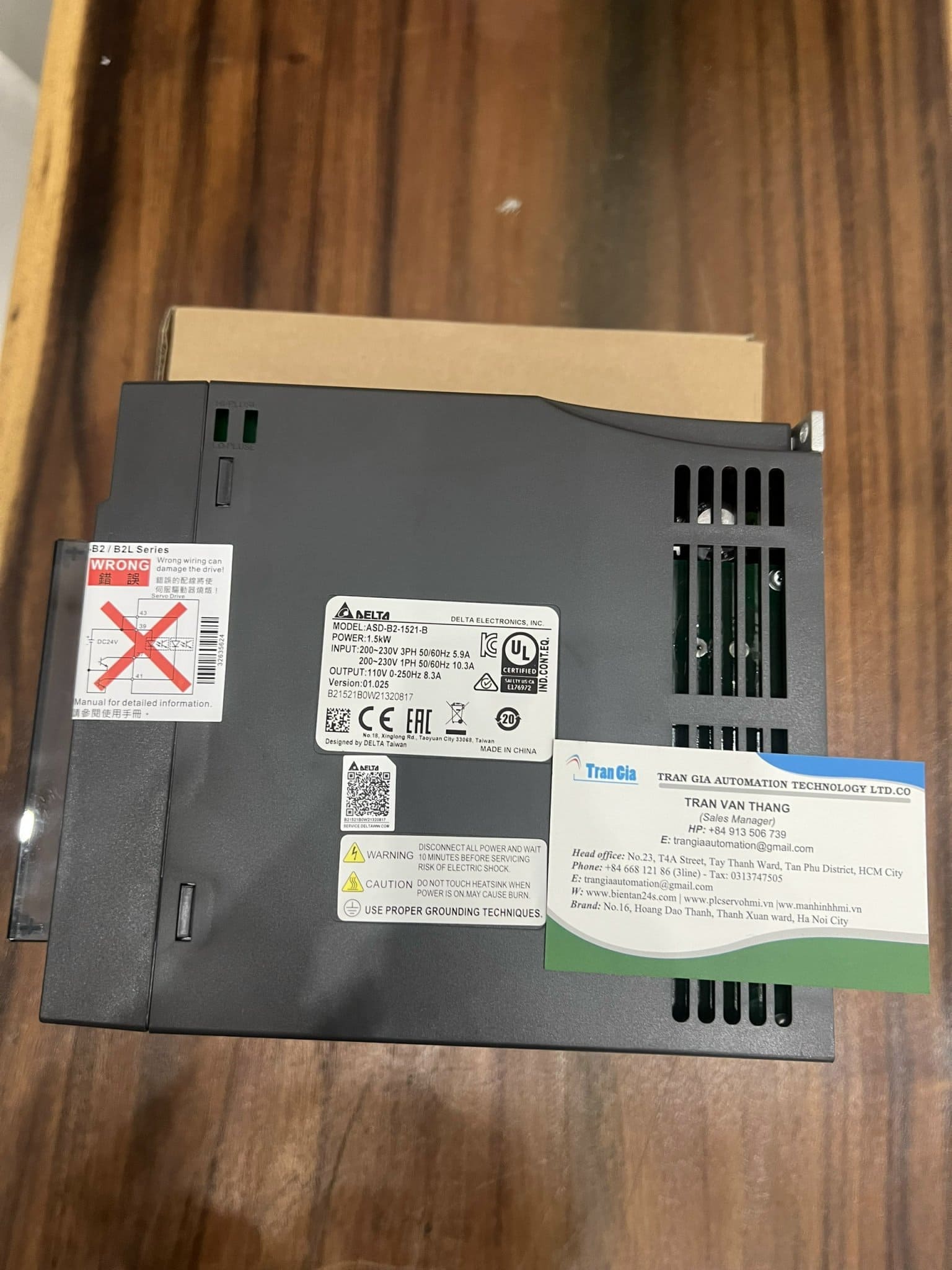 Bộ AC Servo Delta 1.5 KW B3 Hàng Chính Hãng, Độ Bền Cao