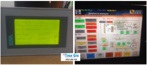​Hình ảnh sửa màn hình HMI đang trong quá trình sửa chữa tại Trần Gia Automation