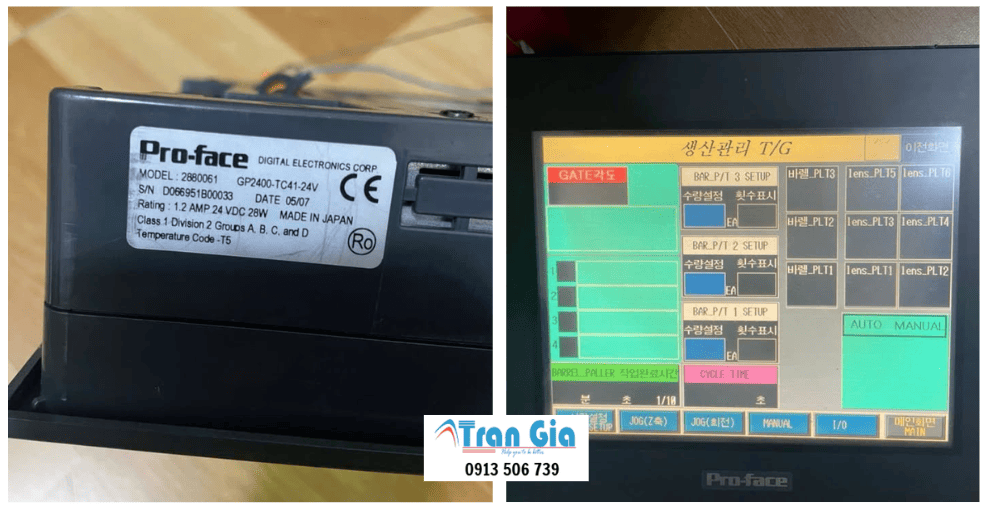 Trần Gia Automation Nhận Sửa GP2300-LG41-24V Pro-face Lỗi Hiển Thị, Mất Độ Sáng, Sọc LCD