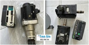 Hình ảnh servo đang trong quá trình được sửa chữa tại TRAN GIA Automation