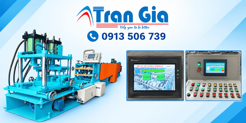Sửa màn hình máy cán xà gồ lỗi màn hình bị ố sọc tối không lên hình